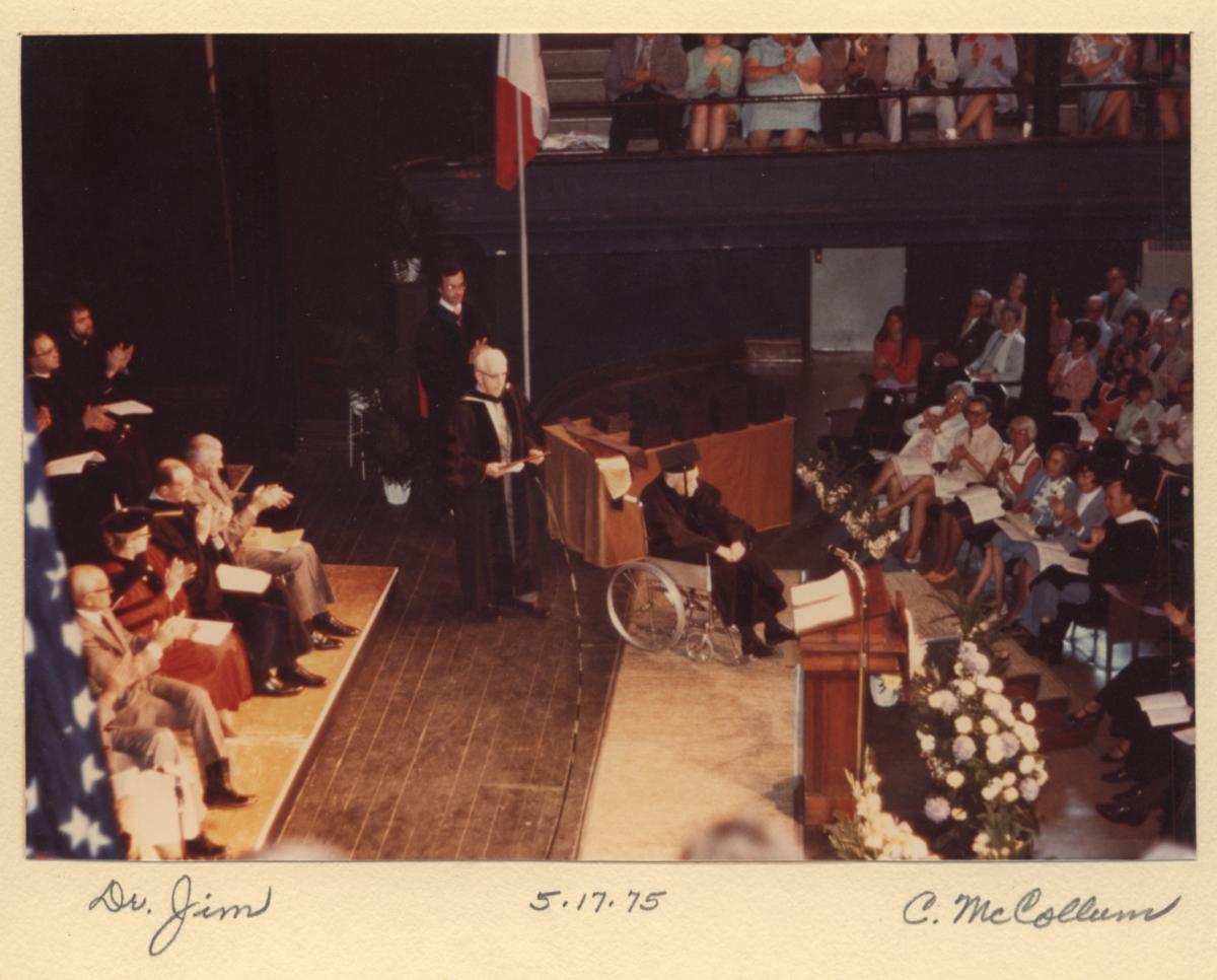 Hearst receiving an honorary doctorate